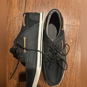Aldo Black Lace-Up Sneakers